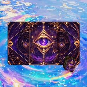 Tapis de jeu oculus violet enchanté | de bureau et tapis de souris | Tapis de jeu