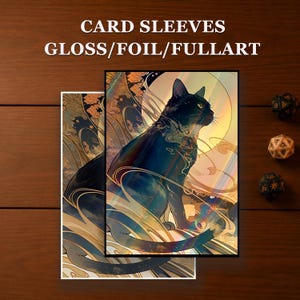 MTGカードスリーブ：猫と蝶の高品質スリーブ、すべてのTCGカードに適し