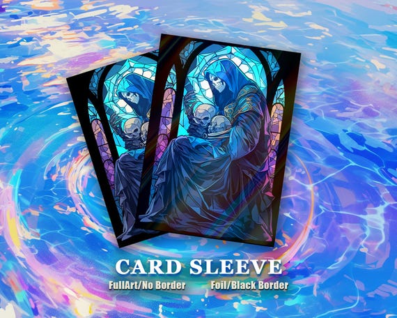 MTG Card Sleeves: Stained Glass Skull Reaper High Quality Sleeves, Suitable  for all TCG Cards