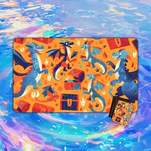 TCG Playmat |  Dragon & Treasure Paradise Playmat |  24&quot;x14&quot; | Playmat | Custom Playmat