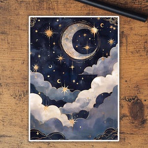 Kartenhüllen: Blaue und goldene Celestial-Hüllen, geeignet für alle tcgs High Quality Gloss