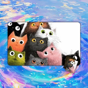 TCG Playmat |  Cute Cat Gang Playmat | MTG Accessory | Playmat | Custom Playmat