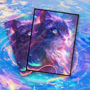 Pochettes pour cartes : pochettes néon chat de qualité supérieure, adaptées à tous les tcg