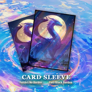 Fundas para cartas: Dragón Azur Lunar Fundas de alta calidad, aptas para todas las cartas TCG