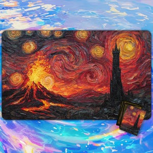 Mtg Starry Night Playmat - Etsy