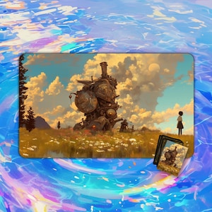 TCG Playmat |  Steam Flower Field Playmat | MTG Accessory | Playmat | Custom Playmat