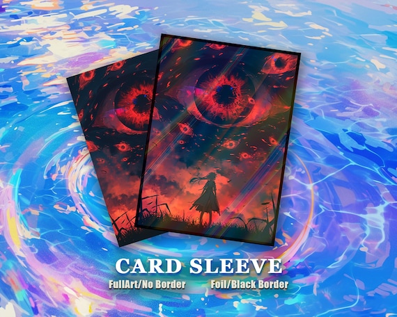 MTG カードスリーブ: 巨大な目と少女の高品質スリーブ、すべての TCG