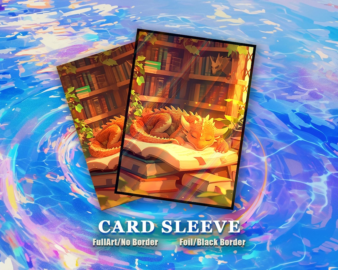 MTG Card Sleeves: Sleeping Dragon on Book Suitable for All TCG Cards - Etsy