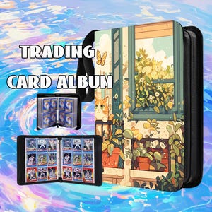 Girl and Two Cats Premium 4/9 - Pocket Album – Stores 400/900 Trading Cards in Style
