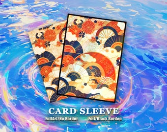 Card Sleeves: Oriental Floral Design High Quality Sleeves, Suitable for all  TCG Cards