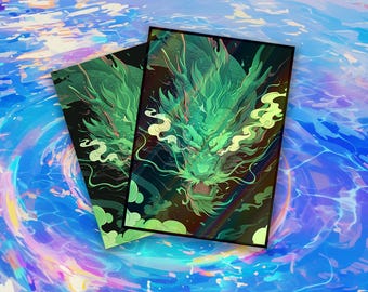 Kaarthoezen: Green Dragon Knight-hoezen van topkwaliteit, geschikt voor alle TCG's Hoge kwaliteit