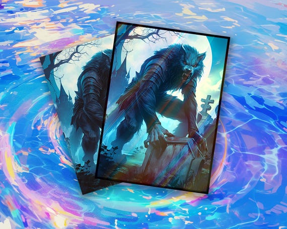 werewolf card sleeves mtg Teenage Werewolf  Retro Vintage Style  MTG Size  100 Textured Matte  Trading Card Sleeves (FN166S)