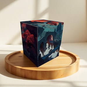 Remnants Under the Scarlet Dome Deck Box, 150 Storage Collectible Deck Boxes, Custom Leather Deck Boxes