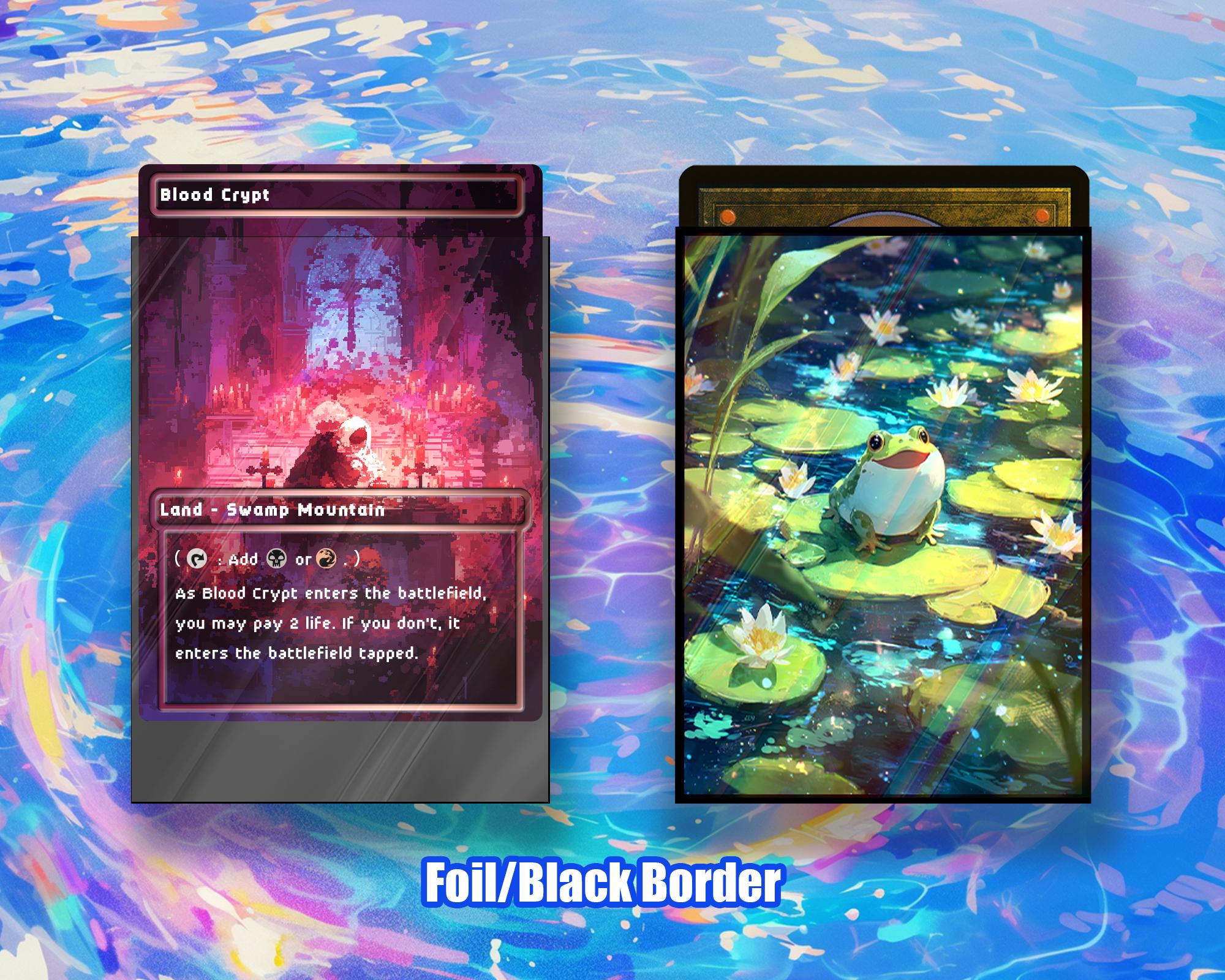 MTGカードスリーブ：かわいいカエルの睡蓮の池の高品質スリーブ