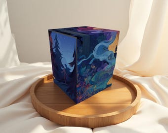 Deck Box: Starry Night Jellyfish - 75+ Card Storage, Custom