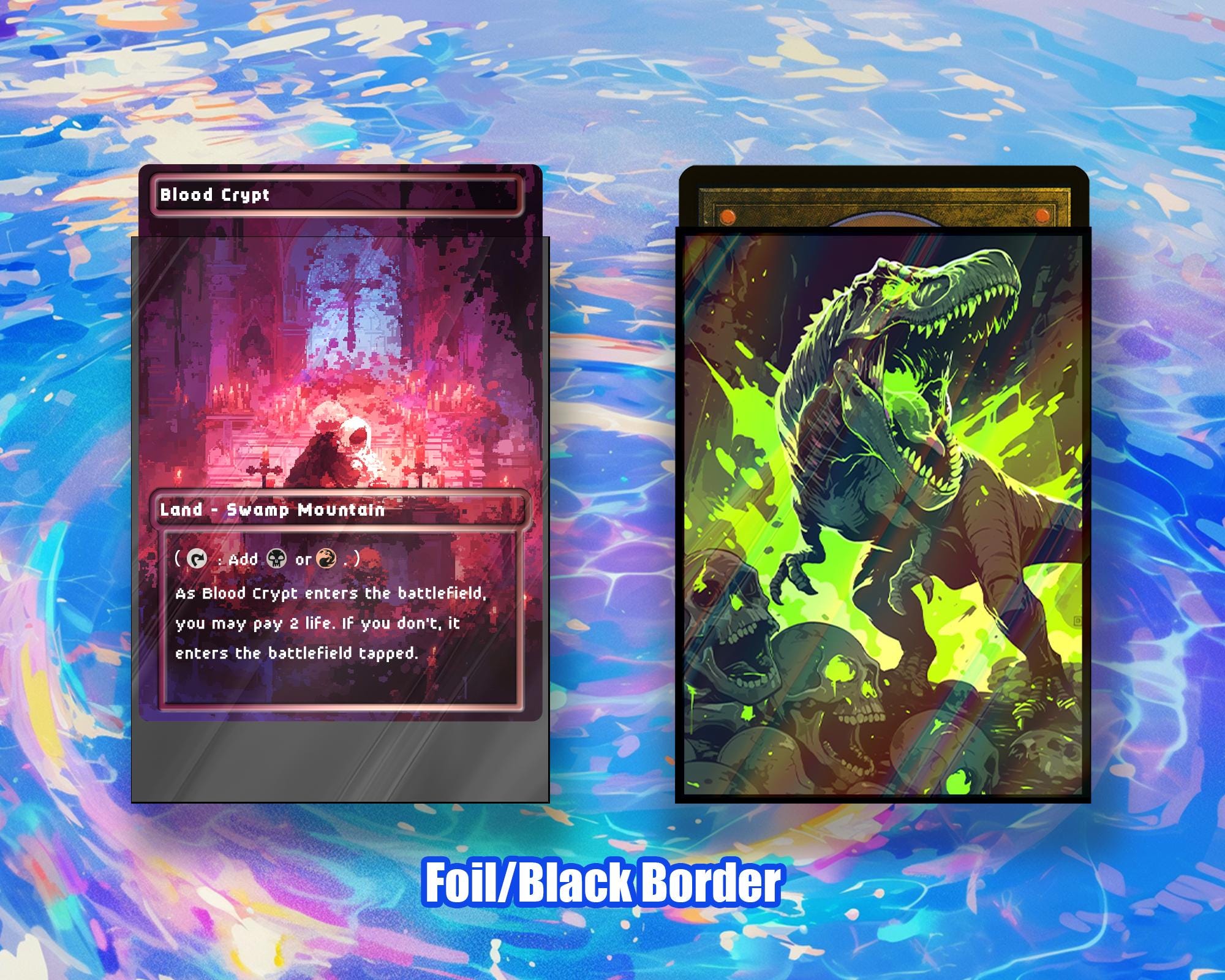 MTG カードスリーブ: ネオンダイナソーロア 高品質スリーブ、すべての