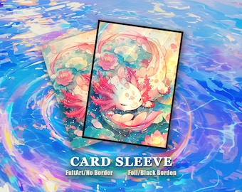 MTG Card Sleeves: Cute Axolotl Pond Sleeves, Suitable for all TCG Cards MTG Card Sleeves: Cute Axolotl Pond Sleeves, Suitable for all TCG Cards