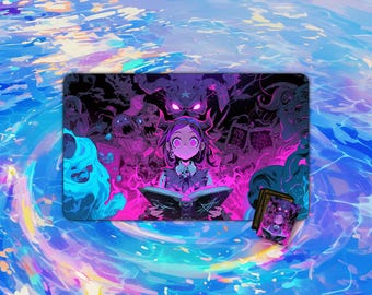 TCG Playmat: Demonic Bookworm – 24"x14" Custom MTG/TCG Playmat