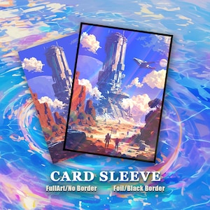MTG Card Sleeves: Pixel Art Alien Tower Card Suitable for all TCG Cards
