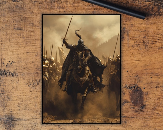 カードスリーブ: 馬に乗った黒騎士の最高品質スリーブ、すべてのTCGに