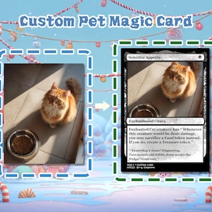 Customizable Magic Pet Cards - Customized for your pet - Funny Gift Customization