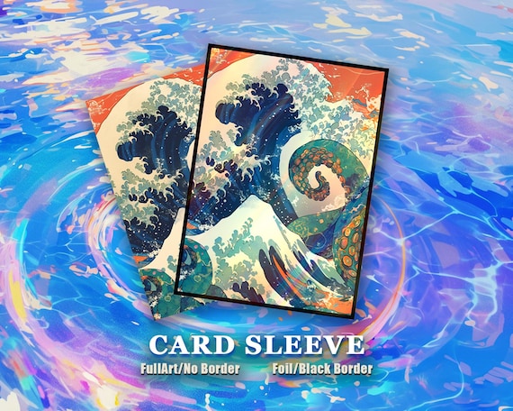 MTG Card Sleeves: Wave and Octopus High Quality Sleeves, Suitable