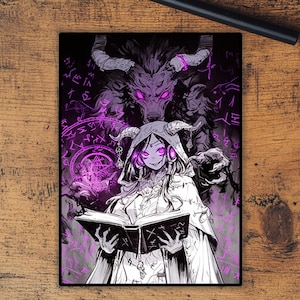 Pochettes pour cartes : pochettes de qualité supérieure pour fille démoniaque, adaptées à tous les tcg, feuille/holo de haute qualité
