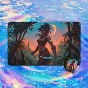 Tapete de juego/alfombrilla de escritorio y alfombrilla de ratón/tapete de juego de Elfo Asesino Atardecer