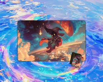 TCG Playmat |  Cosmic Mage Flight Playmat |  24"x14" | Playmat | Custom Playmat