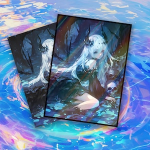 MTG-kaarthoezen: Dark Swamp Anime Girl-hoezen van topkwaliteit, geschikt voor alle TCG's Hoge kwaliteit folie/holo