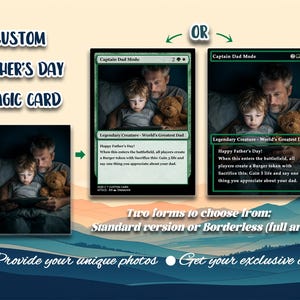 10 cartes magiques personnalisables pour la fête des pères - Cadeau parfait pour les papas et les maris