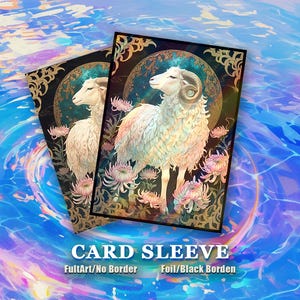 Card Sleeves: Gilded Ram Majesty High Quality Sleeves, Suitable for all TCG Cards