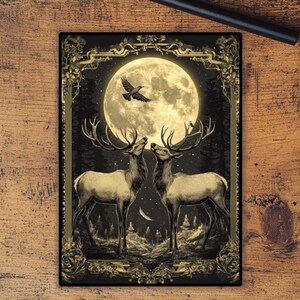 Pochettes pour cartes : pochettes de qualité supérieure pour deux cerfs, adaptées à tous les tcg.