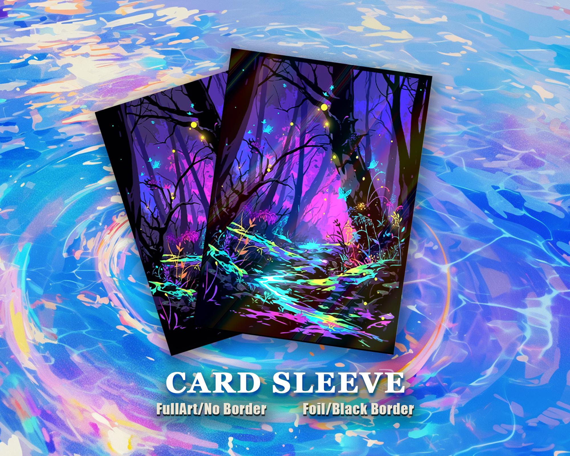 MTG カードスリーブ: ネオンフォレスト すべての TCG カードに適合