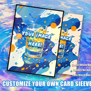 Benutzerdefinierte Premium-TCG-Hüllen - Drucken Sie Ihre Designs auf langlebigen, hochauflösenden Kartenhüllen
