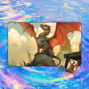 Tapete de juego/alfombrilla de escritorio y alfombrilla de ratón/tapete de juego Mountain Dragon Sentinel