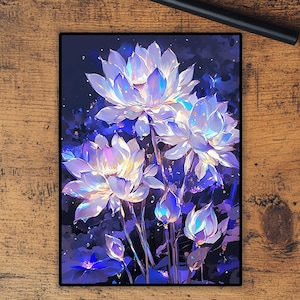 Bustine protettive per carte: Bustine protettive di alta qualità Luminous Lotus, adatte a tutti i TCG Foil/Holo di alta qualità