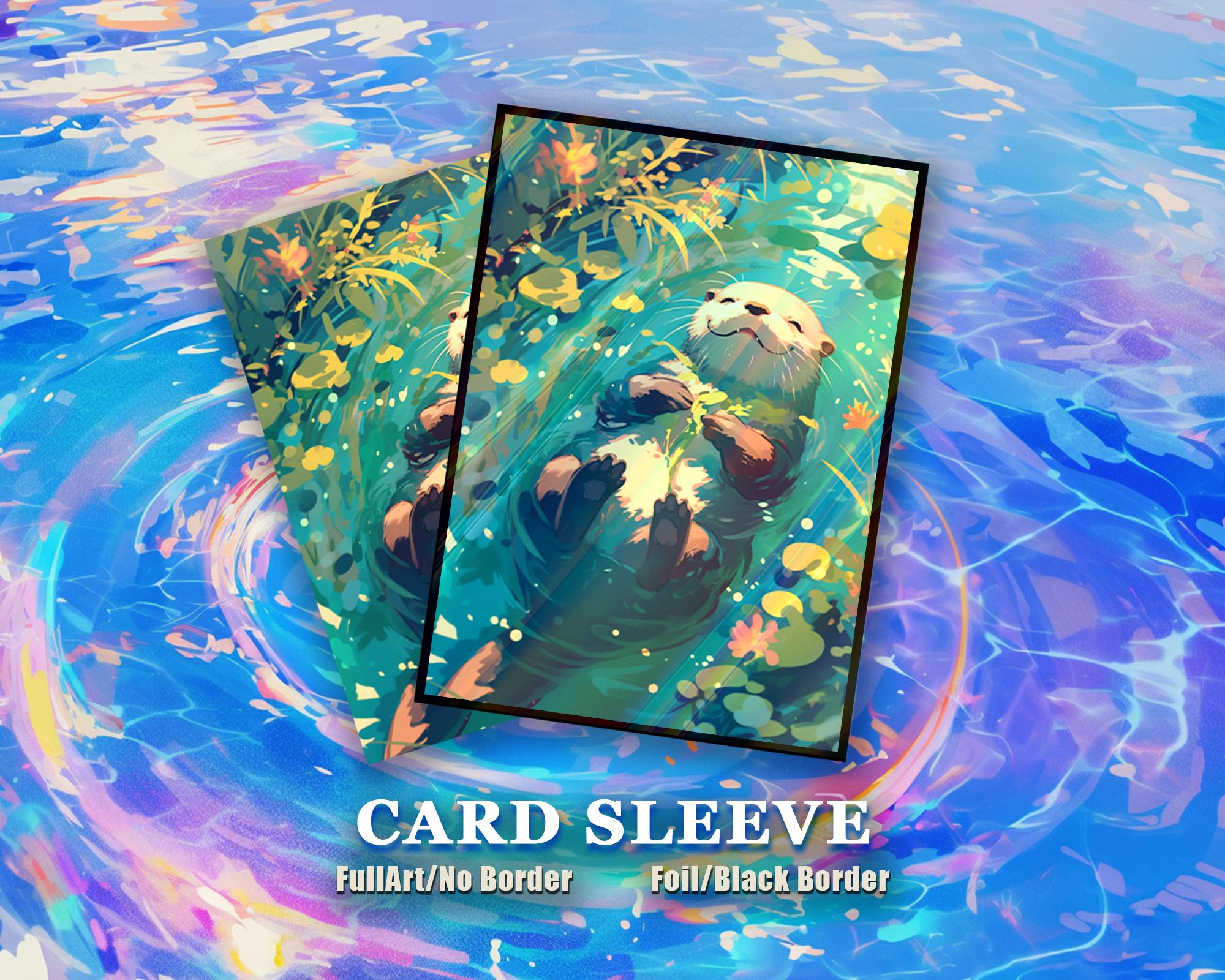 otter card sleeves Mtg Sleeves, Matte or Foil Art Sleeves, Gift for Gamer, Standard Size MTG Card Sleeves: Cheerful Otter