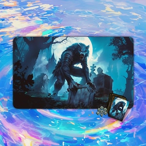 Tapete de juego / tapete de escritorio y alfombrilla de ratón / tapete de juego Moonlit Werewolf