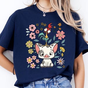 Floral Moana Shirt, Disney Moana shirt, Pua, Hei Hei shirt, Moana Shirt, Disney shirt, Disney World Shirt, Disney Family shirts, Disney Trip