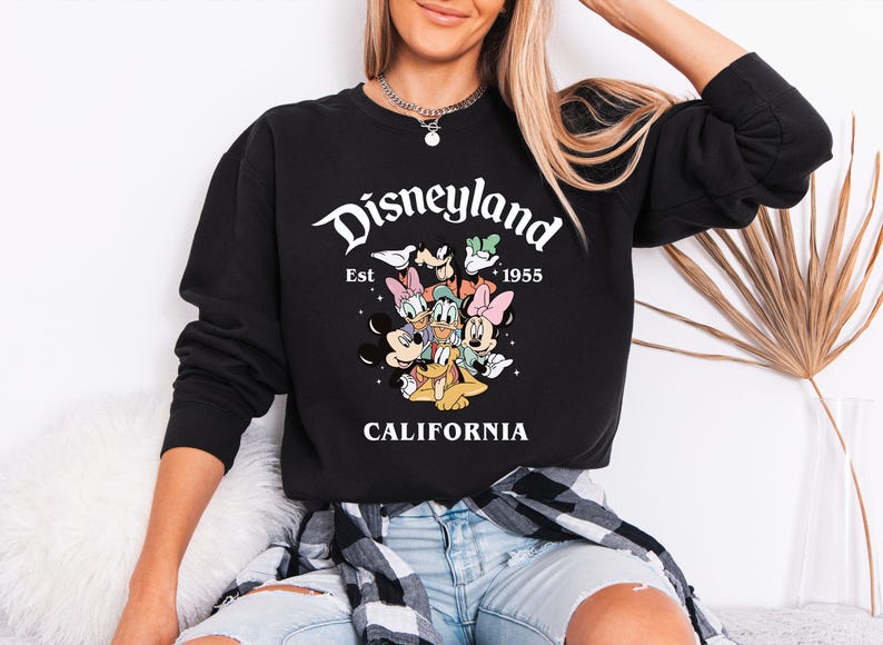 Retro Disneyland California PNG, Disneyland Est 1955, Mickey And Friends image 9