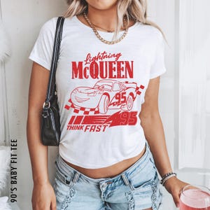 Lightning Mcqueen Png, Retro Distressed Mcqueen 95, Projekt sublimacji samochodów, Plik cyfrowy, Natychmiastowe pobieranie zdjęcie 2