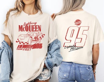 Camiseta desgastada de Rayo McQueen de Disney Cars 95