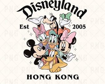 Retro Disneyland Hong Kong PNG, Disneyland Est 2005 PNG, Micky und Freunde PNG, Disneyland PNG, Hong Kong Disney, Disney Hemden, Disney PNG