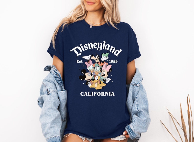 Retro Disneyland California PNG, Disneyland Est 1955, Mickey And Friends image 6