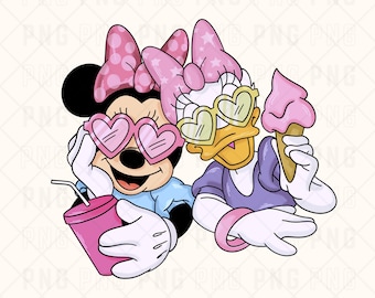 Minnie und Daisy Besties PNG, Disney Trip, Sublimation (Digitale Datei)
