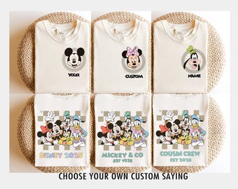 Aangepaste namen Disney shirts, shirts Mickey Group, Disney vakantie shirts, familie bijpassende reis T-shirt, Disney shirt, Mickey & Co, Disney trui