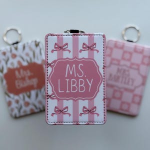 Personalized ID Badge Holder, PU Leather Lanyard Accessory