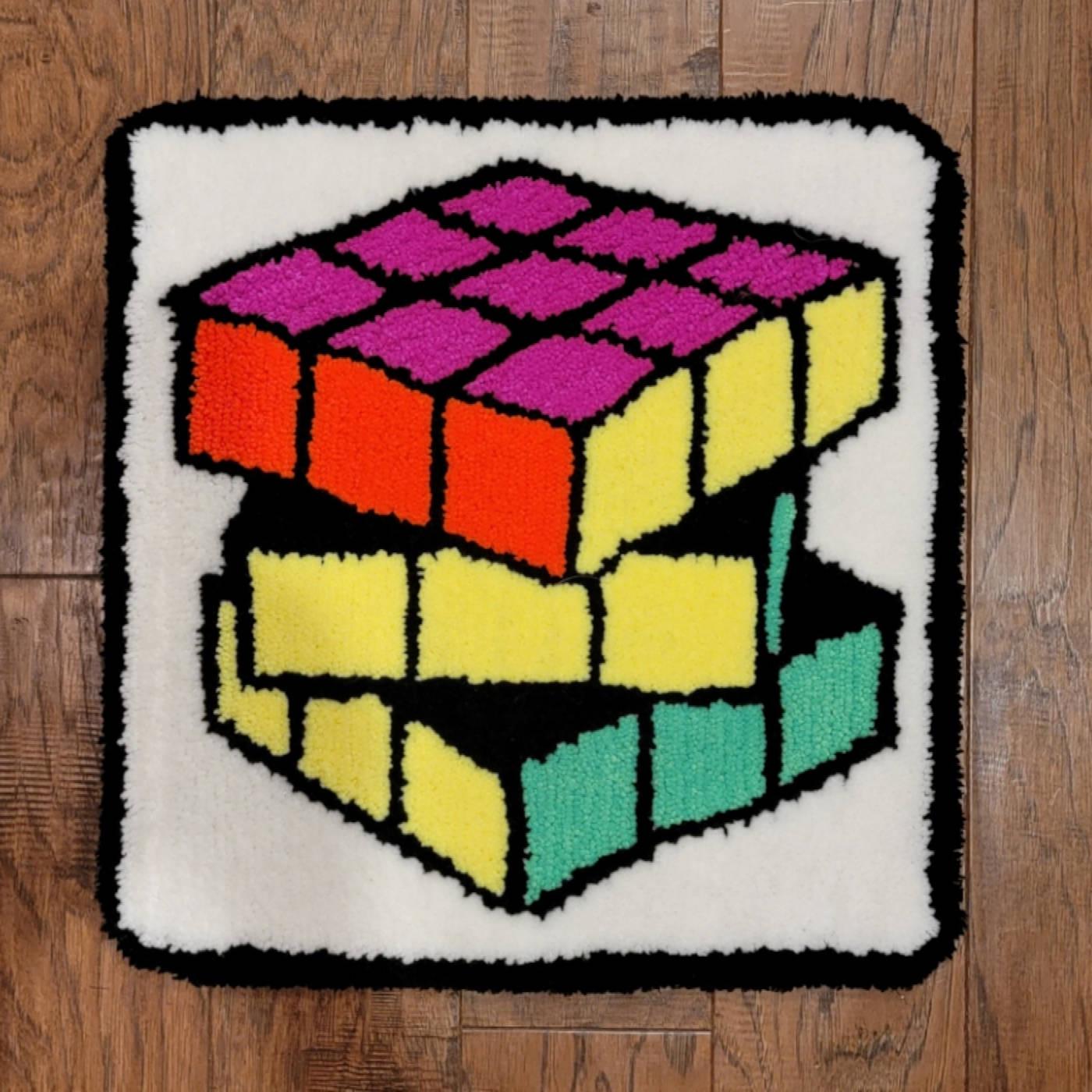 Rubik's Cube Handmade Tufted Rug - Etsy