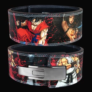 Anime Powerlifting Lever Belt Custom Leather Gym Workout Belt